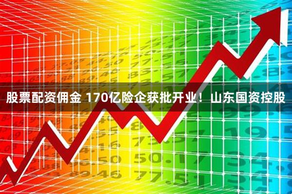 股票配资佣金 170亿险企获批开业！山东国资控股
